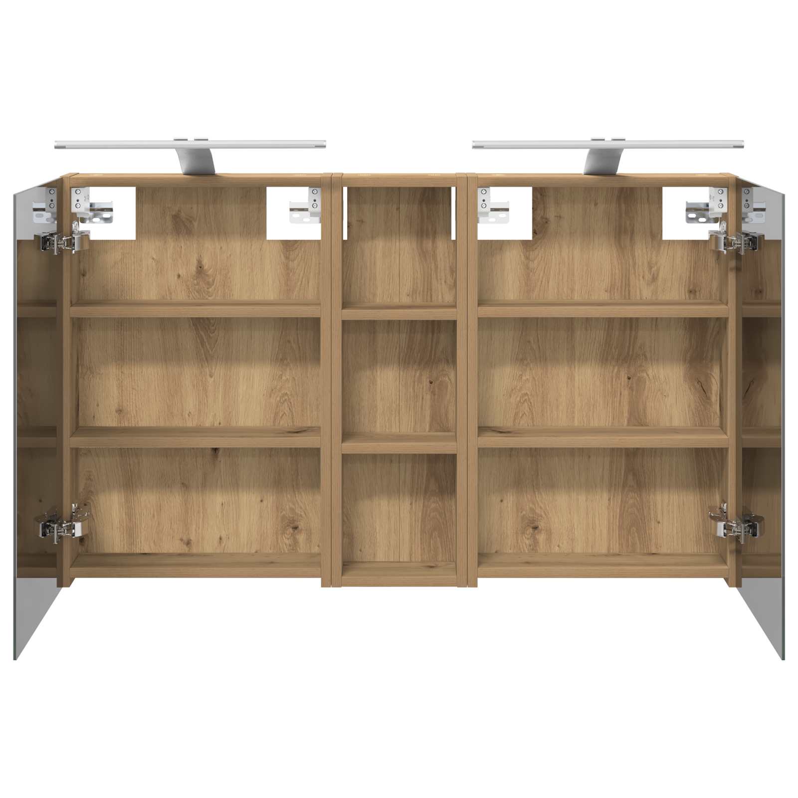 Badkamerkastenset 3 pcs 100 x 10,5 x 60,5 cm Bewerkt hout