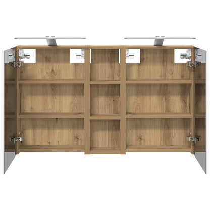Badkamerkastenset 3 pcs 100 x 10,5 x 60,5 cm Bewerkt hout