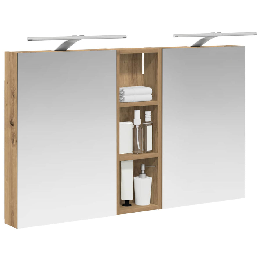 Badkamerkastenset 3 pcs 100 x 10,5 x 60,5 cm Bewerkt hout