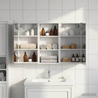 Bathroom cabinet set 3 pcs 110 x 10.5 x 60.5 cm Engineered wood