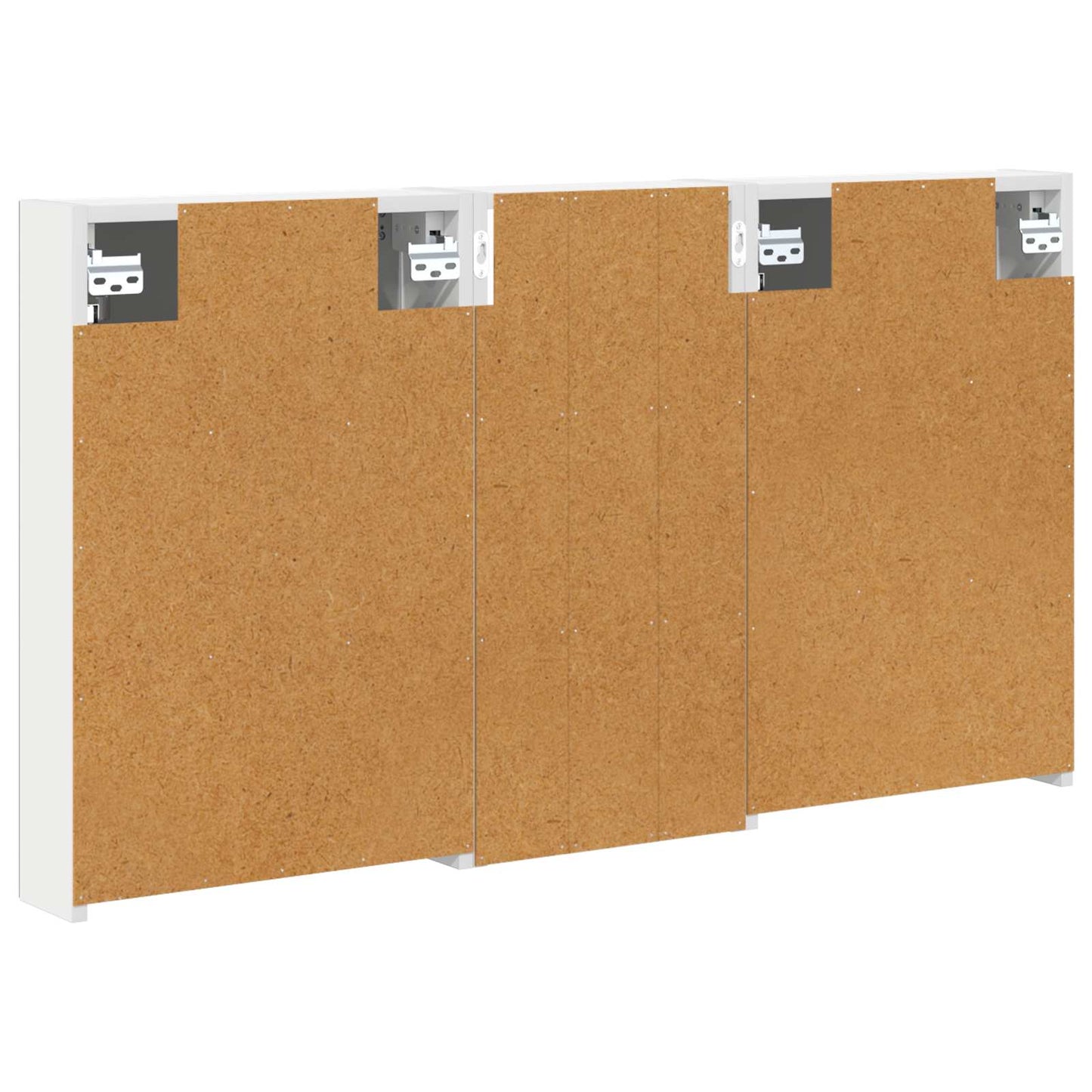 Badkamerkastenset 3 pcs 110 x 10,5 x 60,5 cm Bewerkt hout