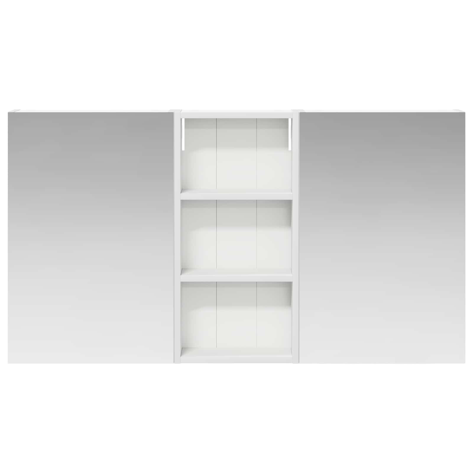 Badkamerkastenset 3 pcs 110 x 10,5 x 60,5 cm Bewerkt hout