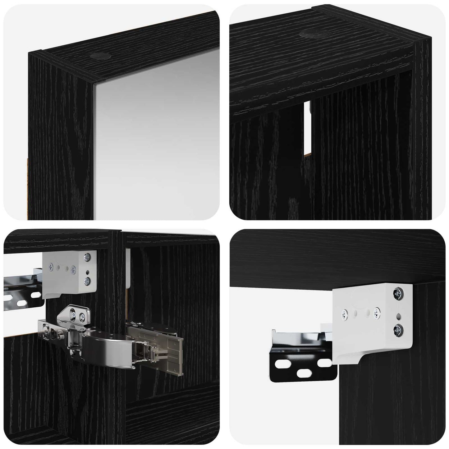 Badkamerkastenset 3 pcs 110 x 10,5 x 60,5 cm Bewerkt hout