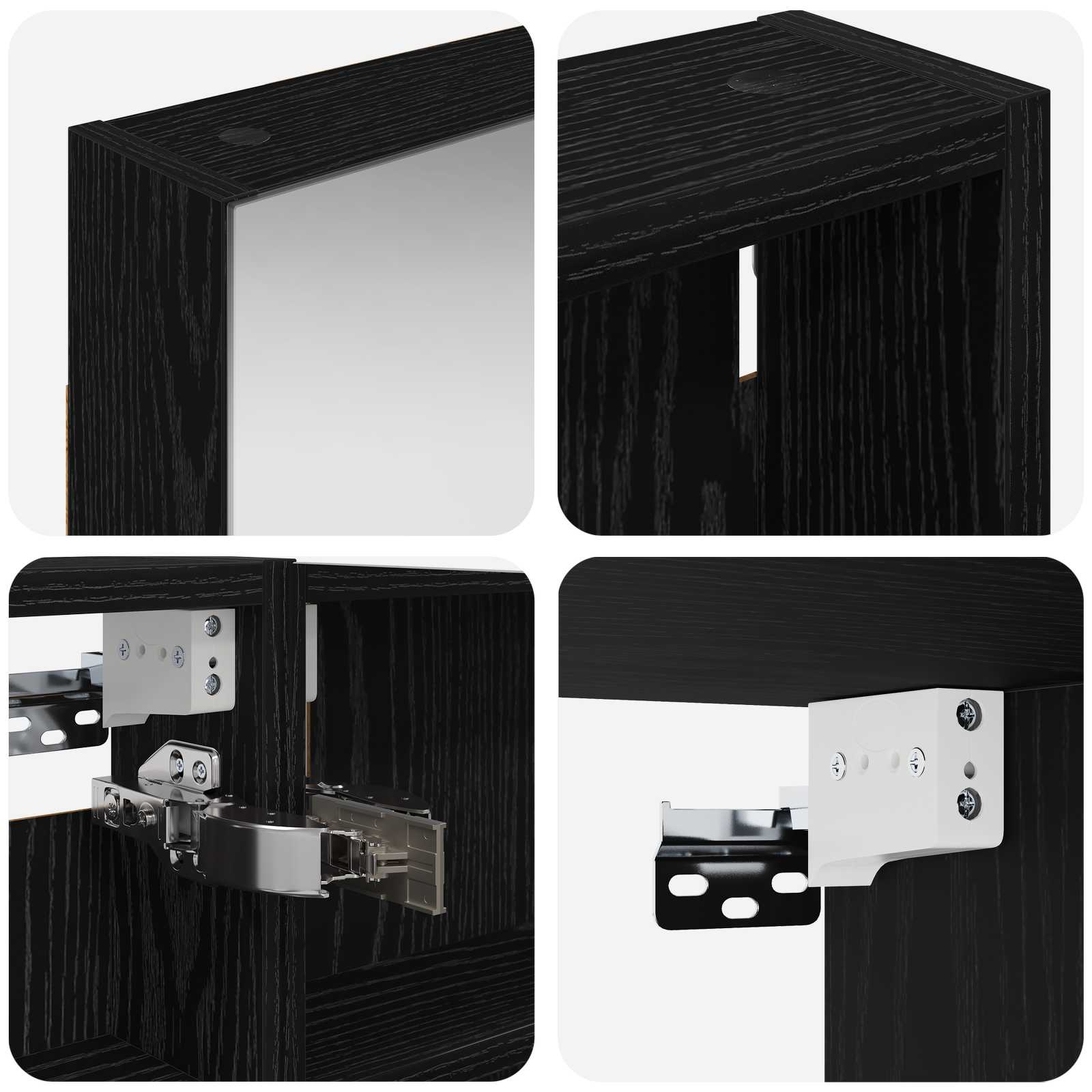 Badkamerkastenset 3 pcs 110 x 10,5 x 60,5 cm Bewerkt hout
