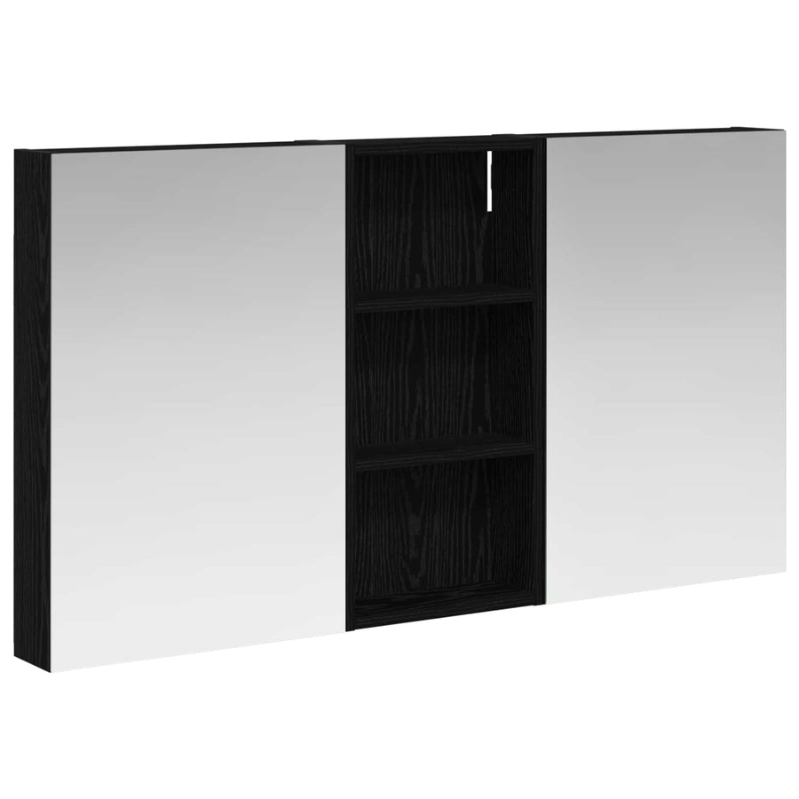 Badkamerkastenset 3 pcs 110 x 10,5 x 60,5 cm Bewerkt hout