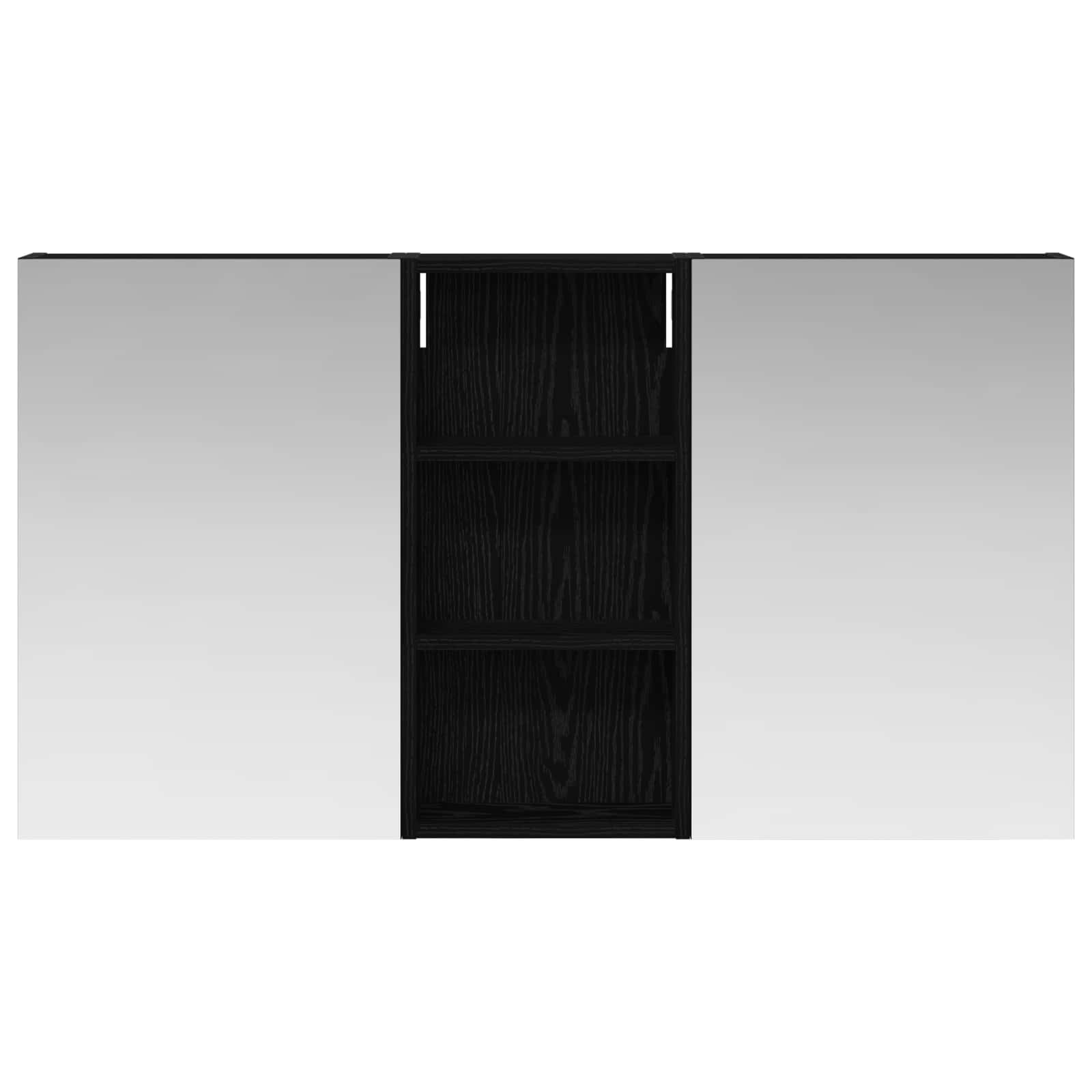 Badkamerkastenset 3 pcs 110 x 10,5 x 60,5 cm Bewerkt hout