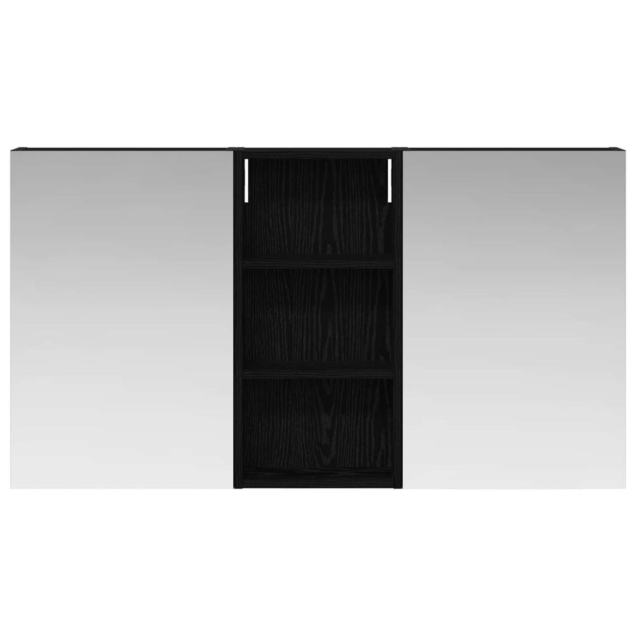 Badkamerkastenset 3 pcs 110 x 10,5 x 60,5 cm Bewerkt hout