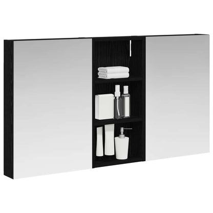 Badkamerkastenset 3 pcs 110 x 10,5 x 60,5 cm Bewerkt hout