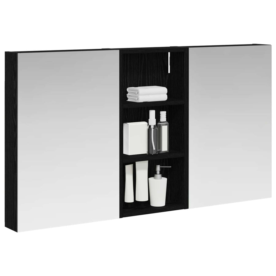Badkamerkastenset 3 pcs 110 x 10,5 x 60,5 cm Bewerkt hout