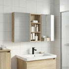 Bathroom cabinet set 3 pcs 110 x 10.5 x 60.5 cm Engineered wood