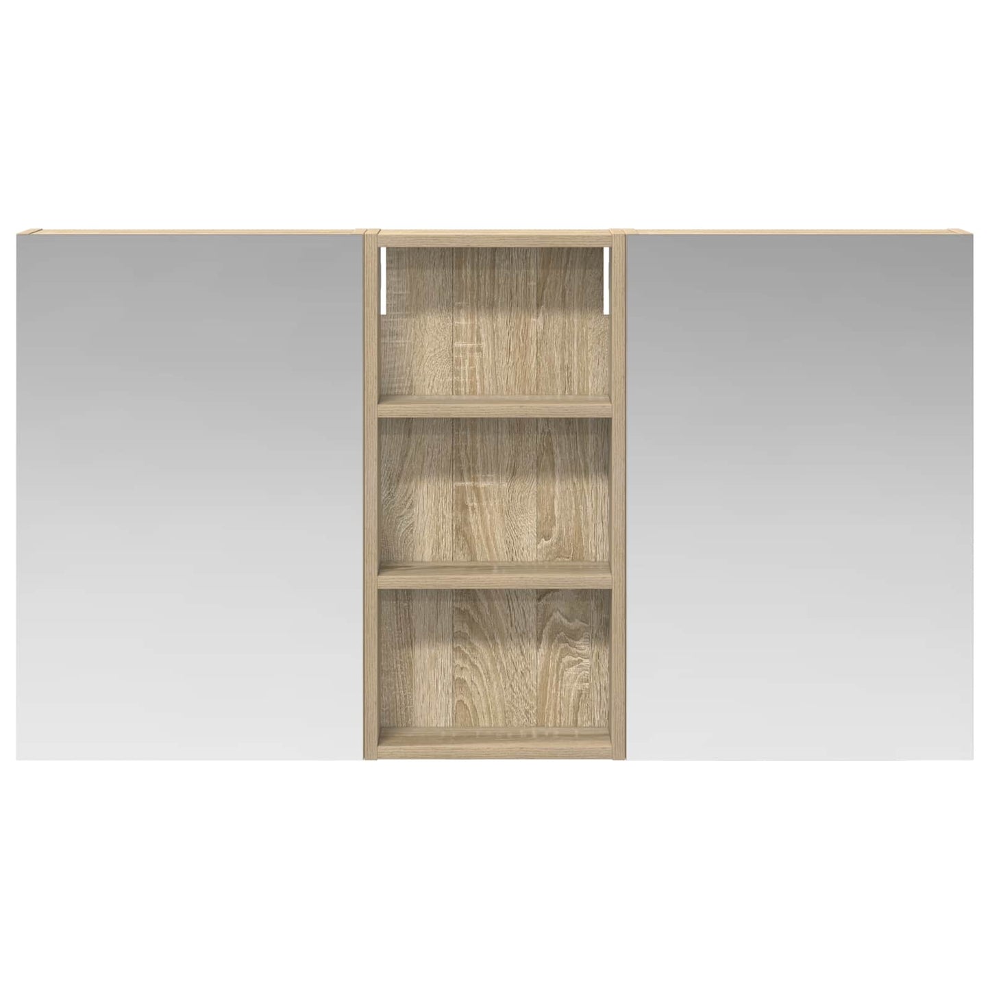 Badkamerkastenset 3 pcs 110 x 10,5 x 60,5 cm Bewerkt hout