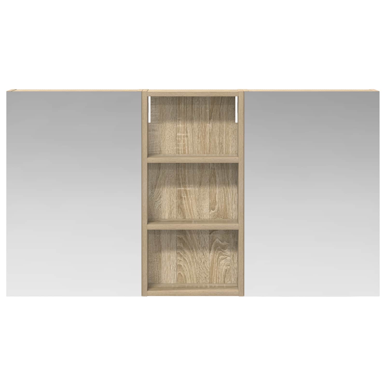 Badkamerkastenset 3 pcs 110 x 10,5 x 60,5 cm Bewerkt hout