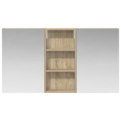 Badkamerkastenset 3 pcs 110 x 10,5 x 60,5 cm Bewerkt hout