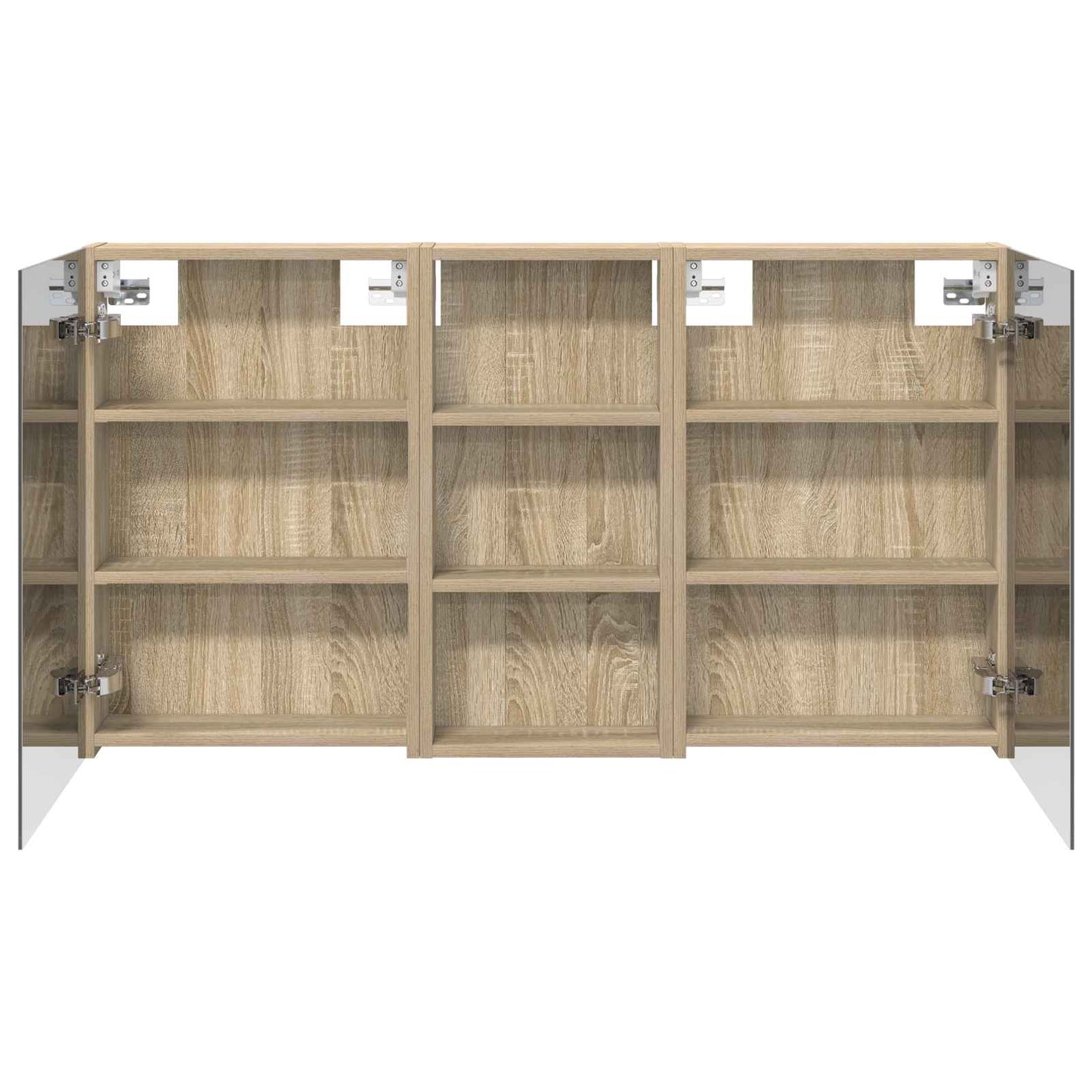 Badkamerkastenset 3 pcs 110 x 10,5 x 60,5 cm Bewerkt hout