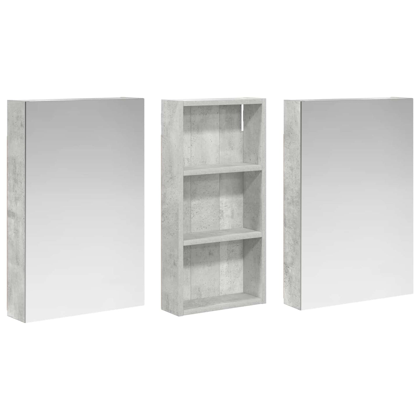 Badkamerkastenset 3 pcs 110 x 10,5 x 60,5 cm Bewerkt hout