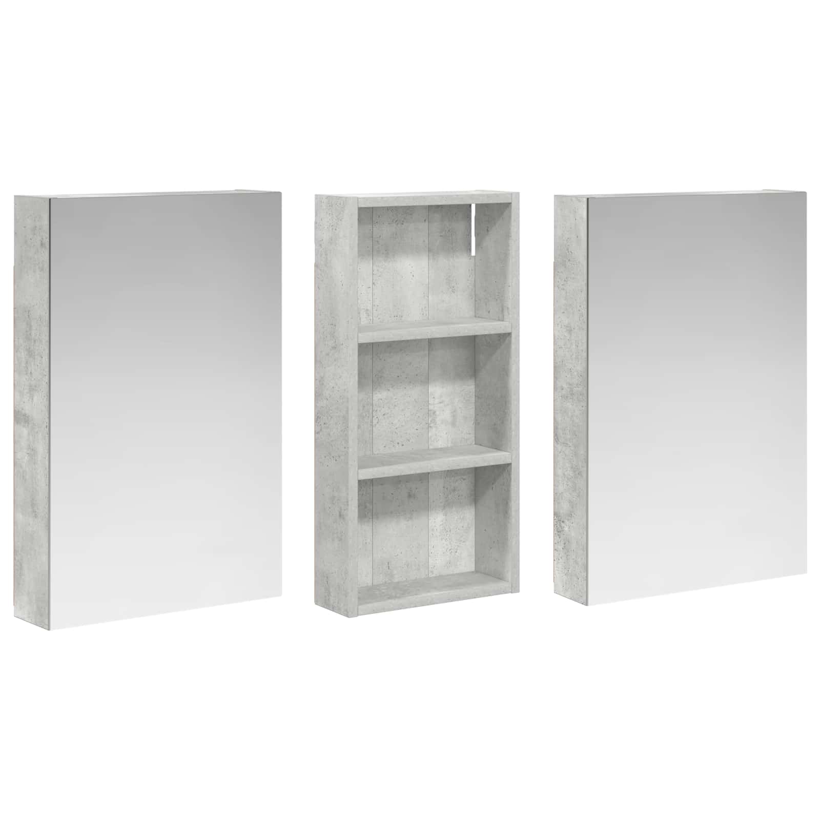 Badkamerkastenset 3 pcs 110 x 10,5 x 60,5 cm Bewerkt hout