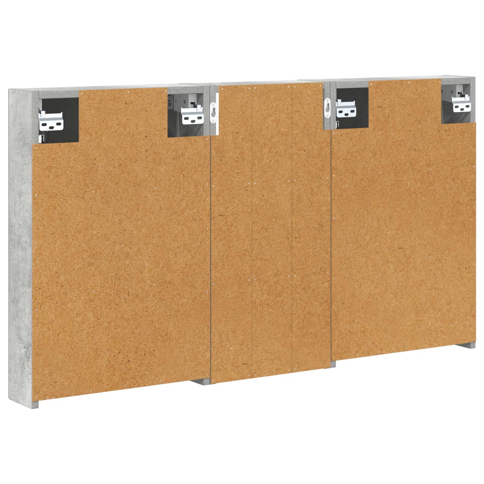 Badkamerkastenset 3 pcs 110 x 10,5 x 60,5 cm Bewerkt hout