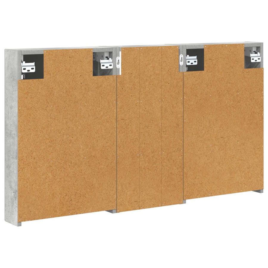 Badkamerkastenset 3 st 110 x 10,5 x 60,5 cm Bewerkt hout