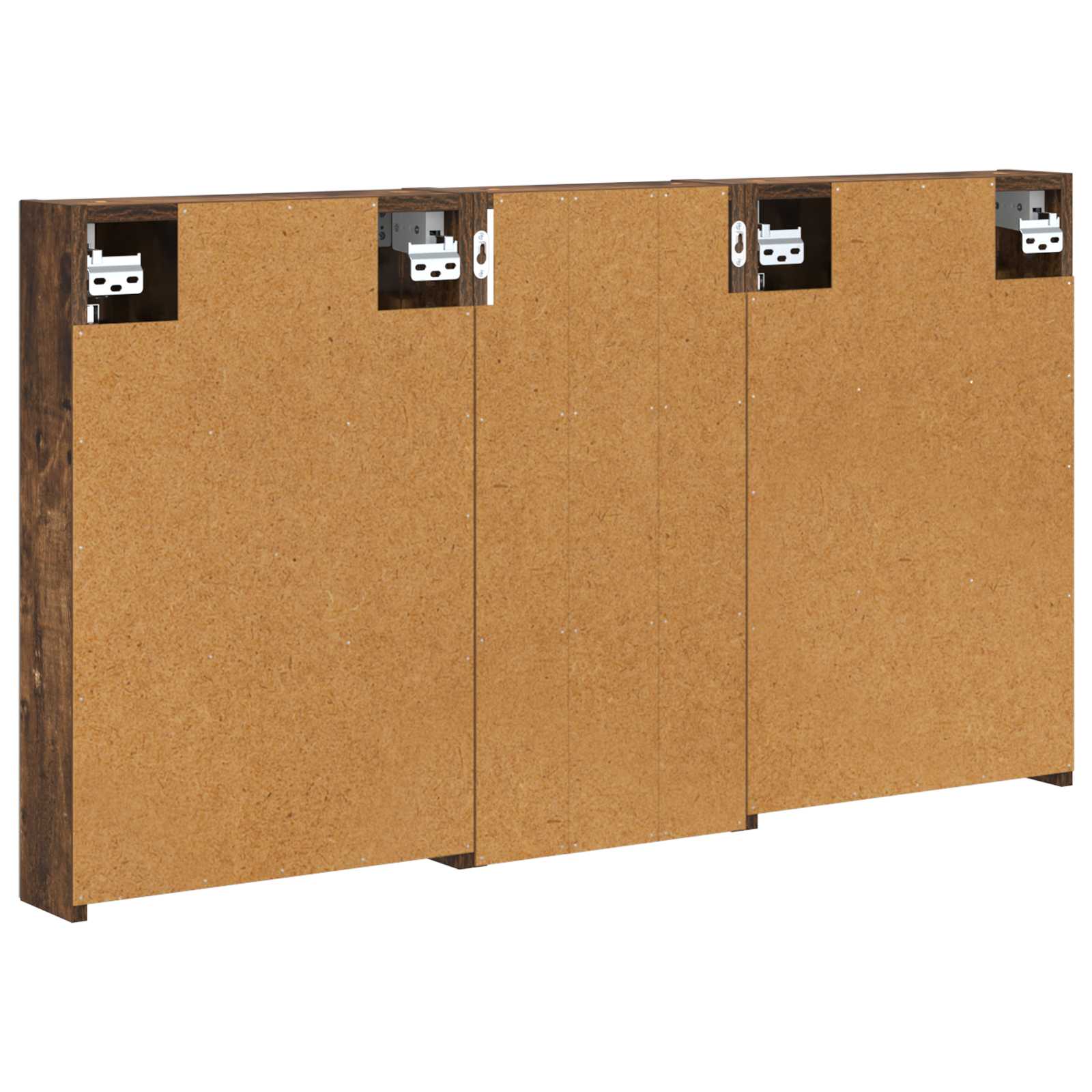 Badkamerkastenset 3 pcs 110 x 10,5 x 60,5 cm Bewerkt hout