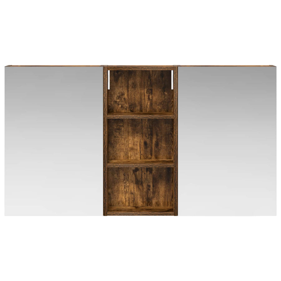 Badkamerkastenset 3 pcs 110 x 10,5 x 60,5 cm Bewerkt hout