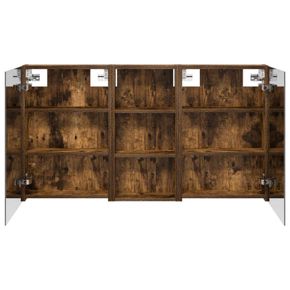 Badkamerkastenset 3 pcs 110 x 10,5 x 60,5 cm Bewerkt hout