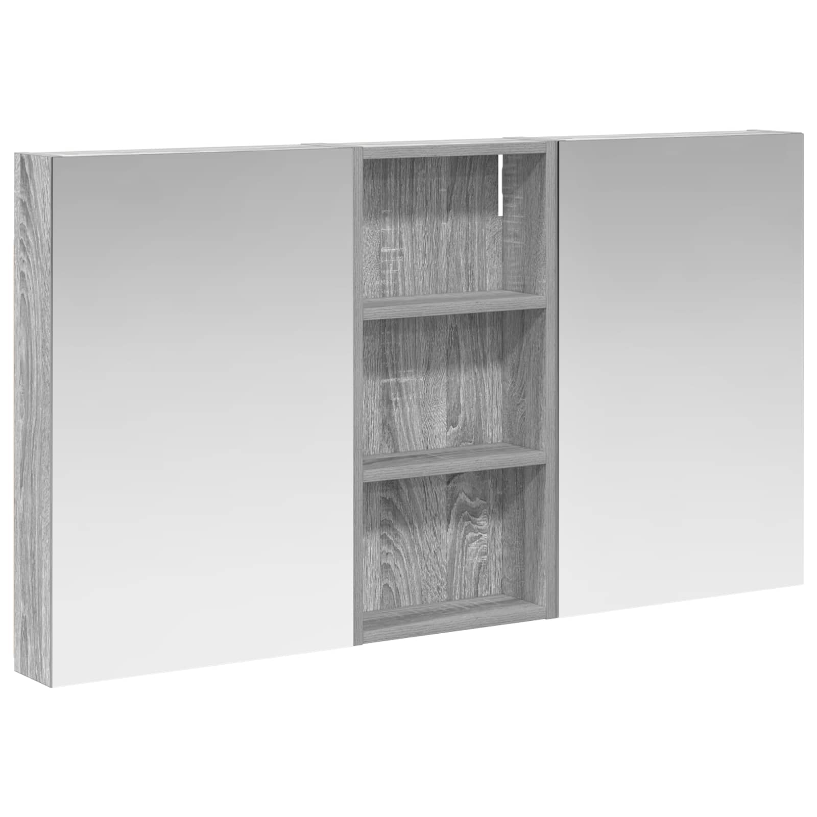 Badkamerkastenset 3 pcs 110 x 10,5 x 60,5 cm Bewerkt hout
