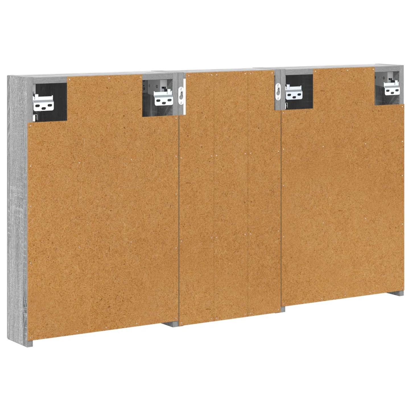Badkamerkastenset 3 pcs 110 x 10,5 x 60,5 cm Bewerkt hout