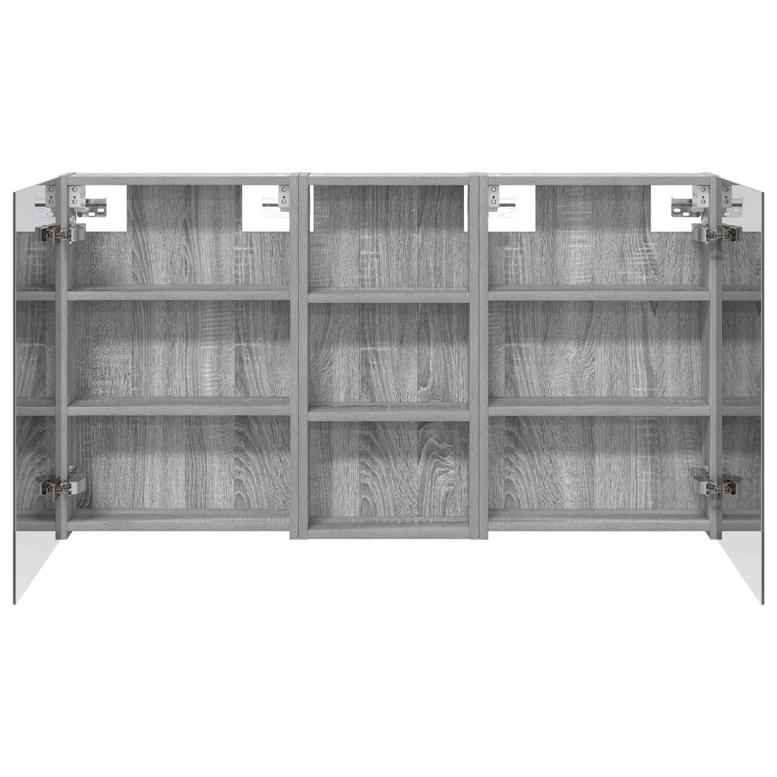 Badkamerkastenset 3 pcs 110 x 10,5 x 60,5 cm Bewerkt hout