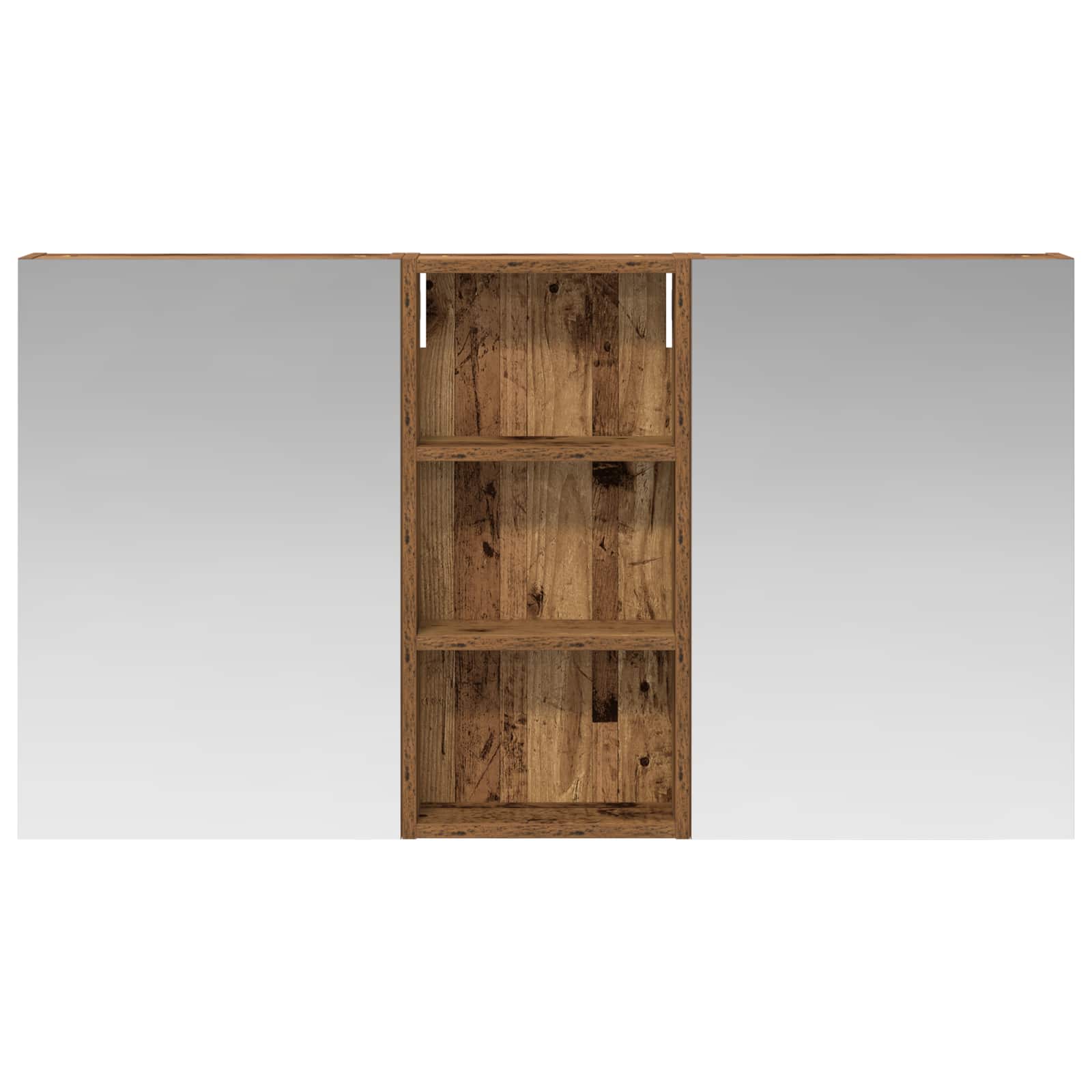 Badkamerkastenset 3 pcs 110 x 10,5 x 60,5 cm Bewerkt hout
