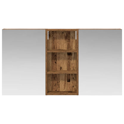 Badkamerkastenset 3 pcs 110 x 10,5 x 60,5 cm Bewerkt hout