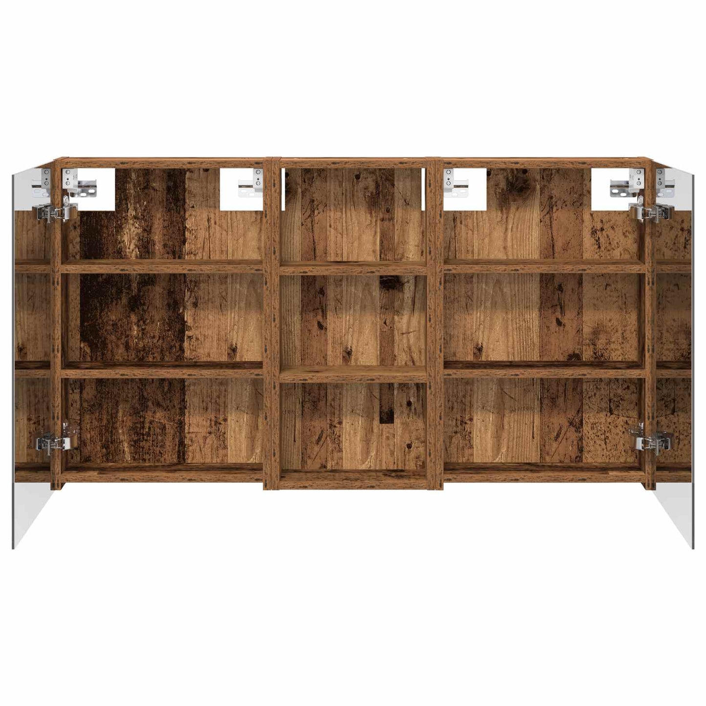 Badkamerkastenset 3 pcs 110 x 10,5 x 60,5 cm Bewerkt hout