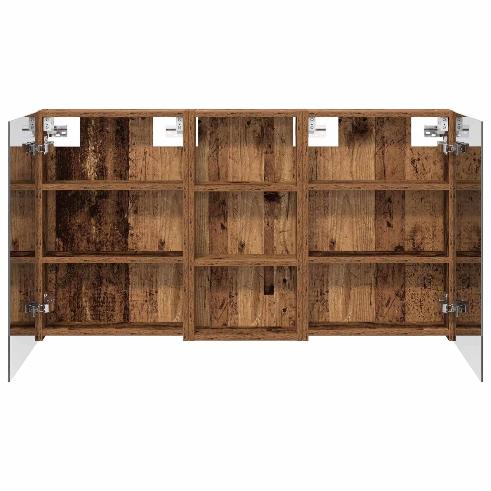Badkamerkastenset 3 pcs 110 x 10,5 x 60,5 cm Bewerkt hout