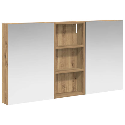 Badkamerkastenset 3 pcs 110 x 10,5 x 60,5 cm Bewerkt hout