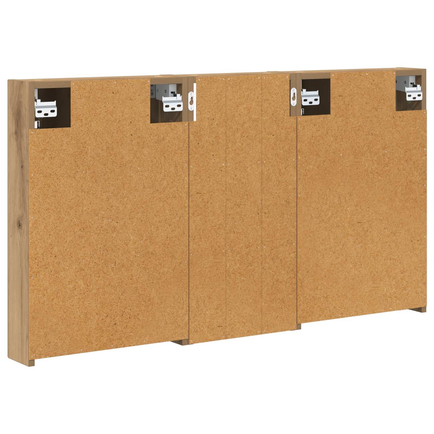 Badkamerkastenset 3 pcs 110 x 10,5 x 60,5 cm Bewerkt hout