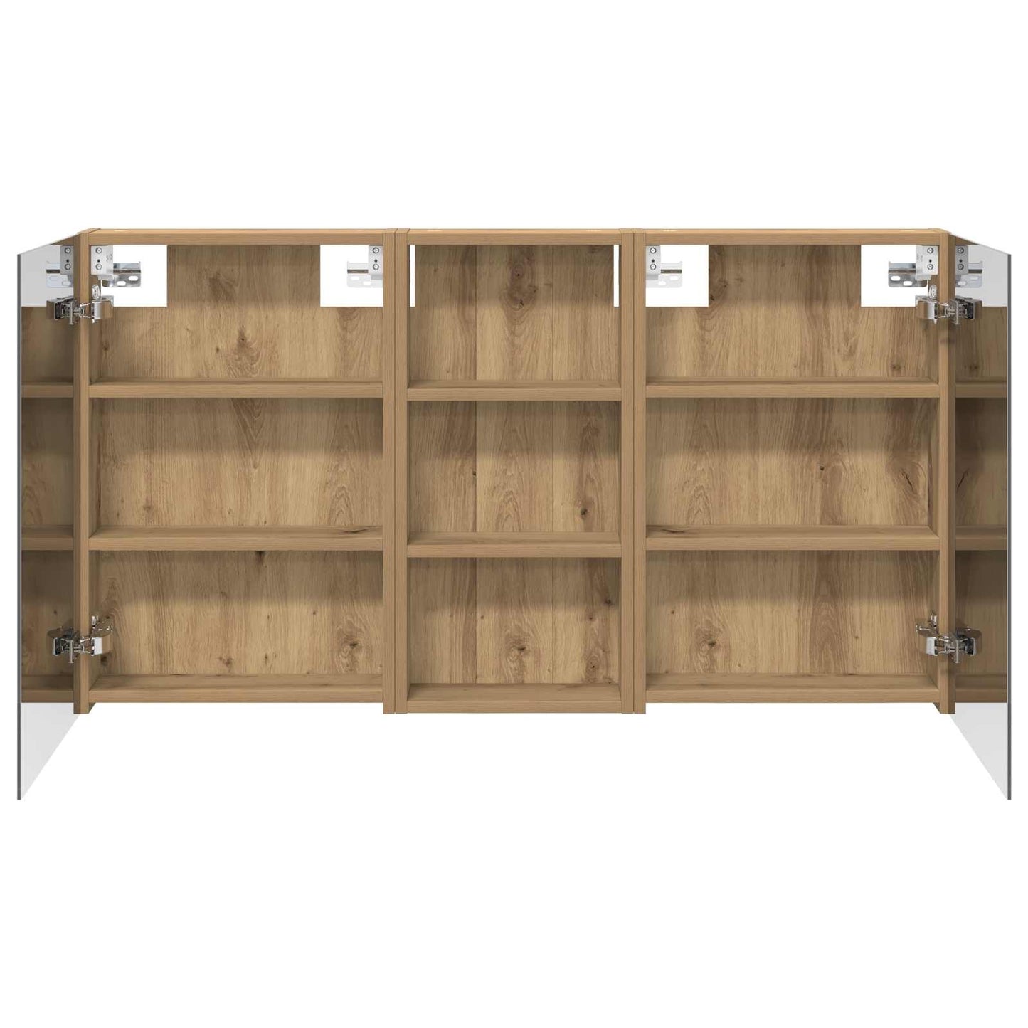 Badkamerkastenset 3 pcs 110 x 10,5 x 60,5 cm Bewerkt hout
