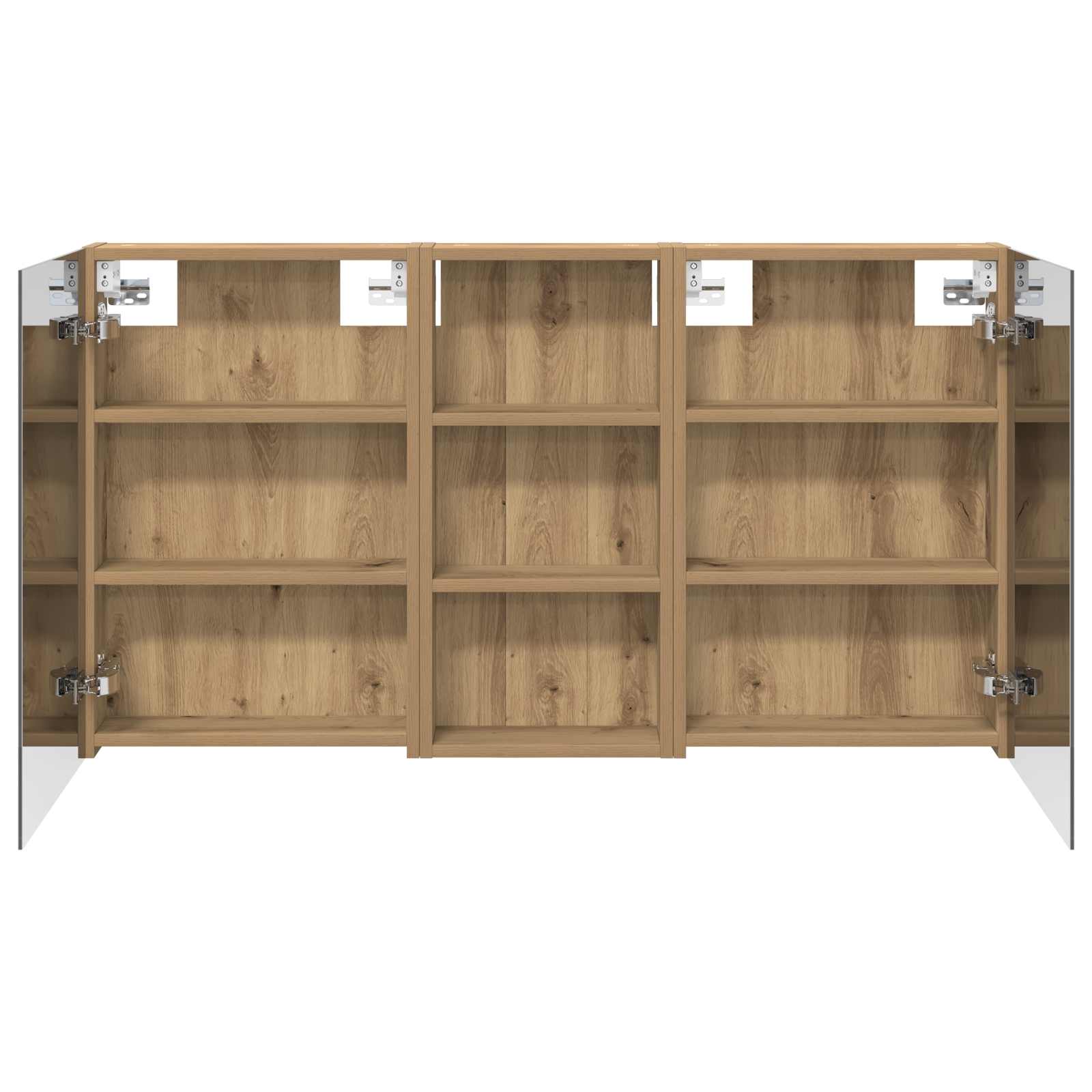 Badkamerkastenset 3 pcs 110 x 10,5 x 60,5 cm Bewerkt hout