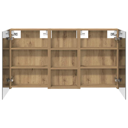 Badkamerkastenset 3 pcs 110 x 10,5 x 60,5 cm Bewerkt hout
