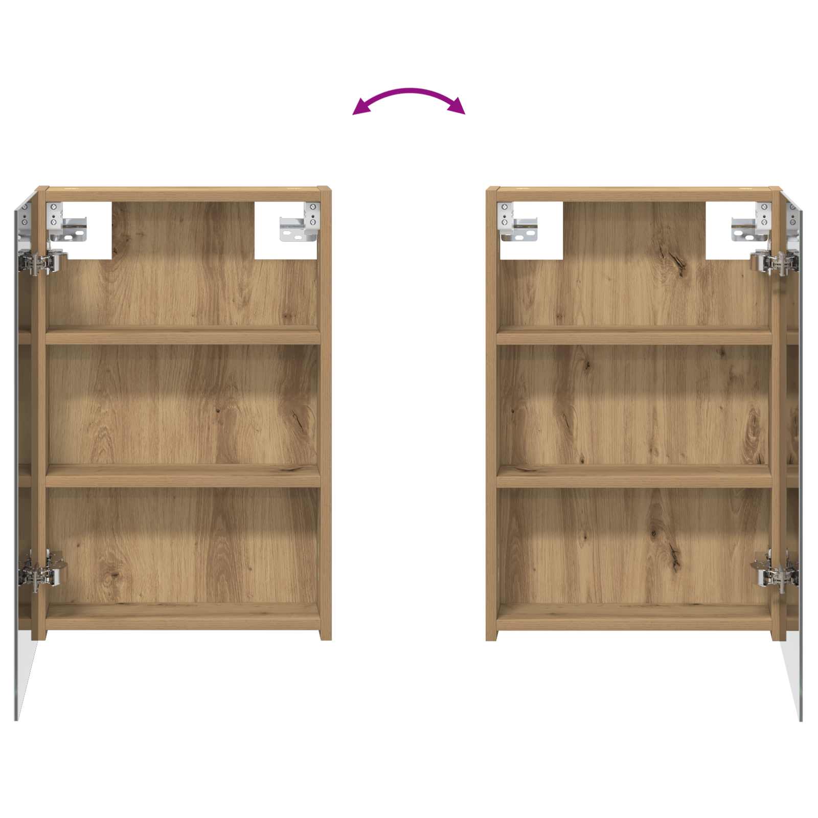 Badkamerkastenset 3 pcs 110 x 10,5 x 60,5 cm Bewerkt hout