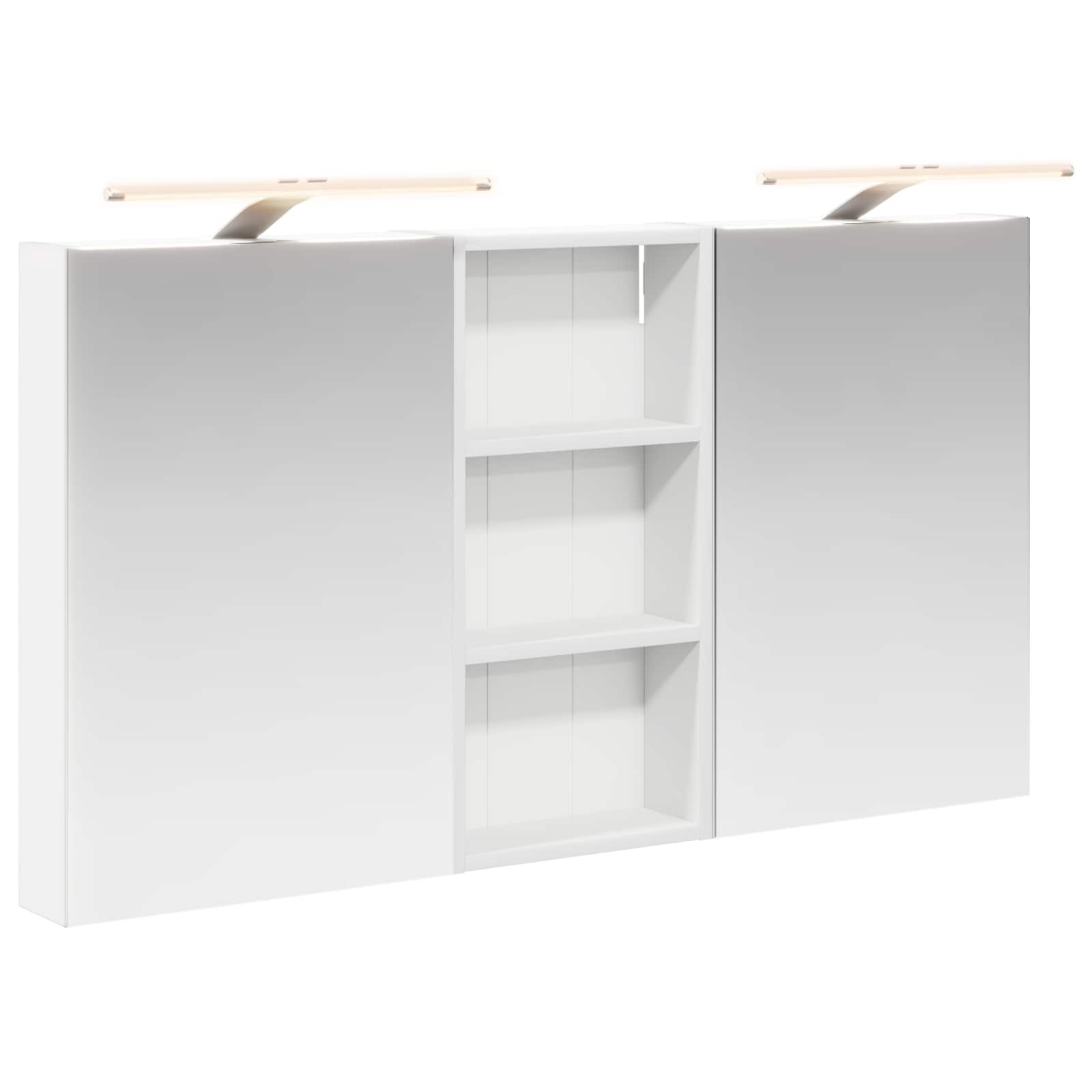 Badkamerkastenset 3 pcs 110 x 10,5 x 60,5 cm Bewerkt hout