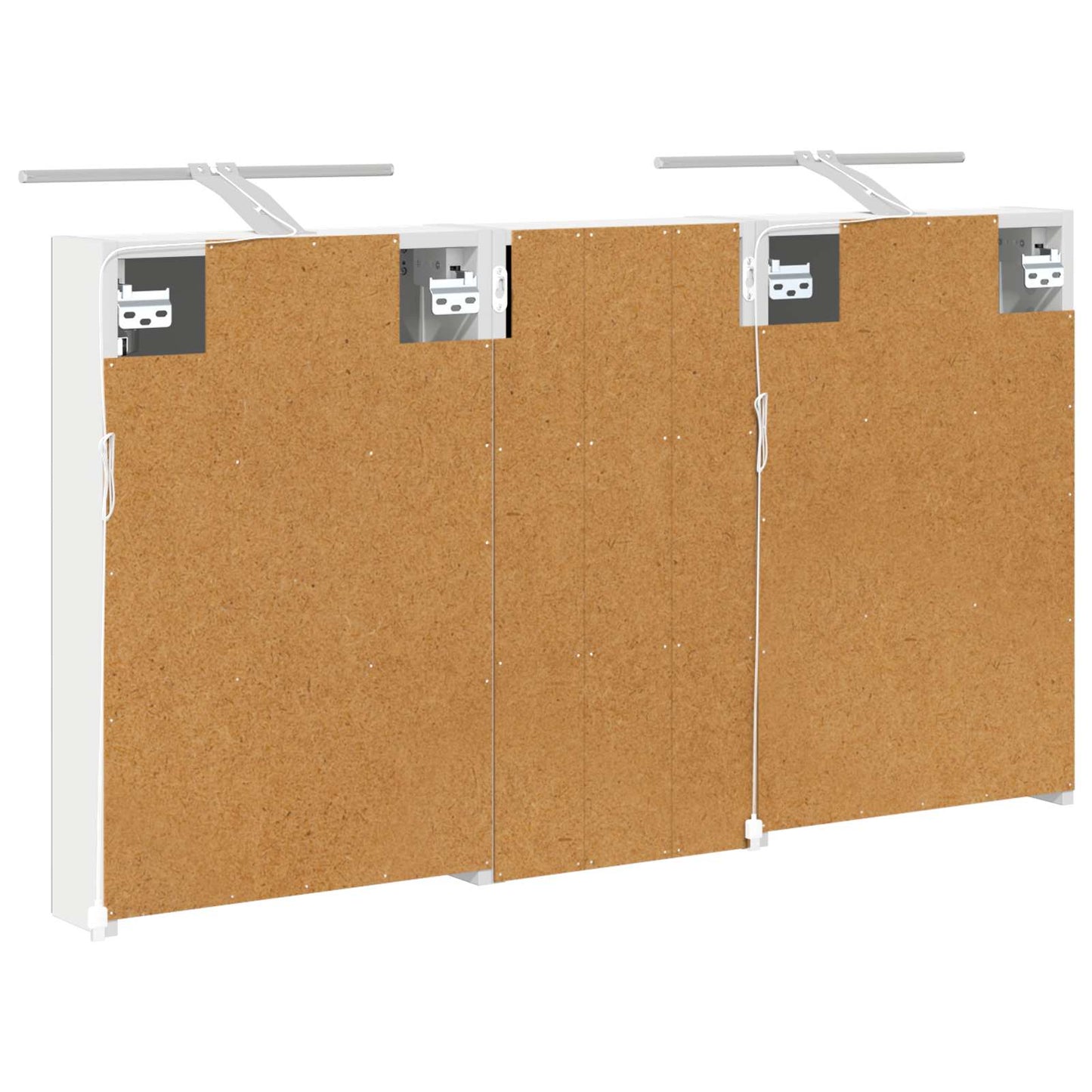 Badkamerkastenset 3 pcs 110 x 10,5 x 60,5 cm Bewerkt hout