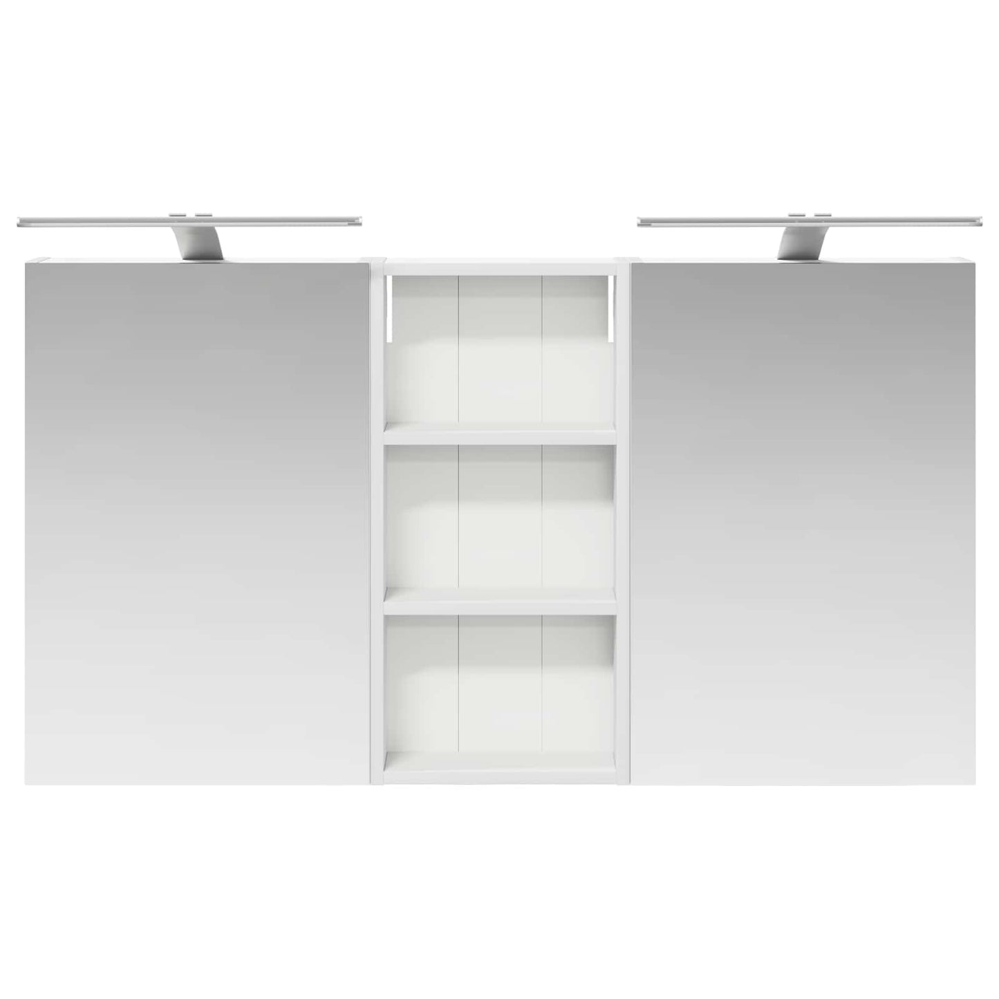 Badkamerkastenset 3 pcs 110 x 10,5 x 60,5 cm Bewerkt hout