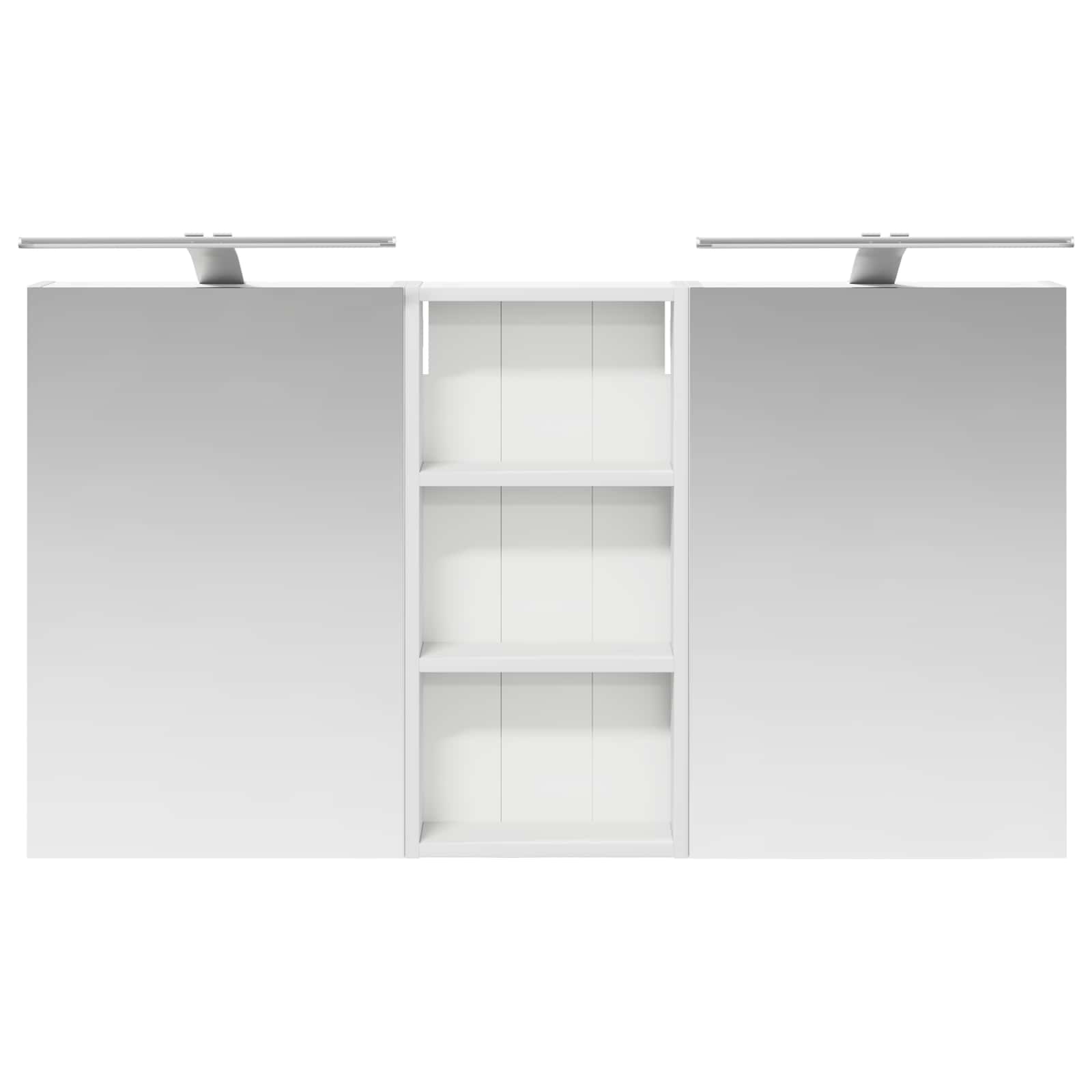 Badkamerkastenset 3 pcs 110 x 10,5 x 60,5 cm Bewerkt hout