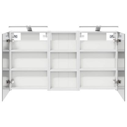 Badkamerkastenset 3 pcs 110 x 10,5 x 60,5 cm Bewerkt hout