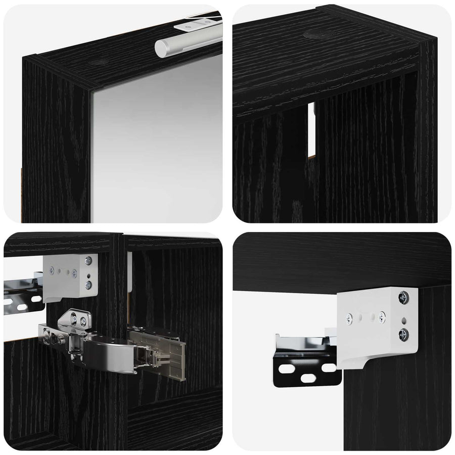 Badkamerkastenset 3 pcs 110 x 10,5 x 60,5 cm Bewerkt hout