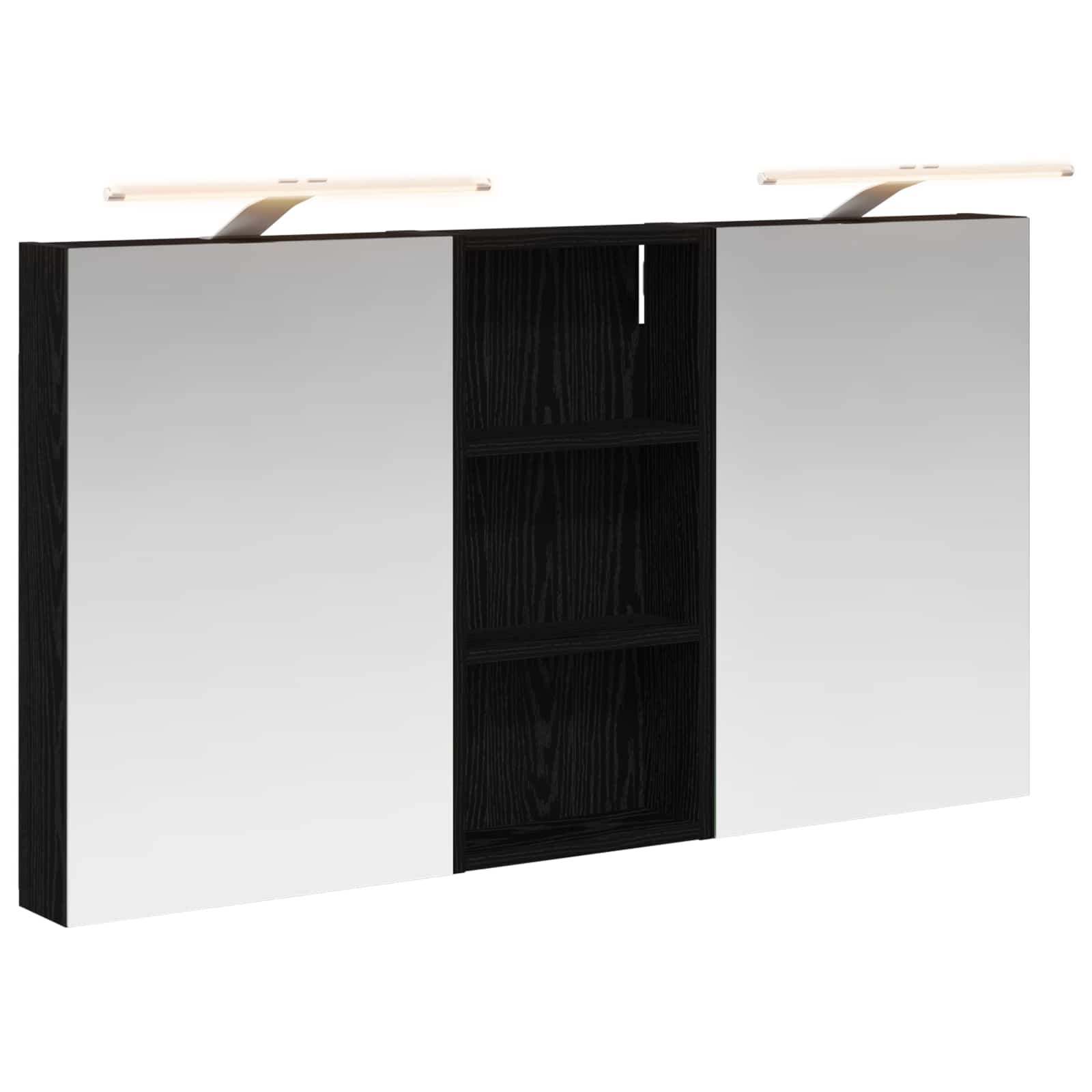 Badkamerkastenset 3 pcs 110 x 10,5 x 60,5 cm Bewerkt hout