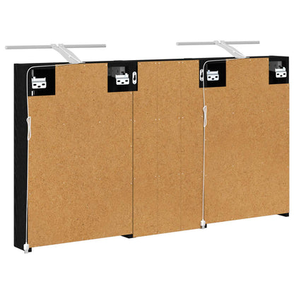 Badkamerkastenset 3 pcs 110 x 10,5 x 60,5 cm Bewerkt hout