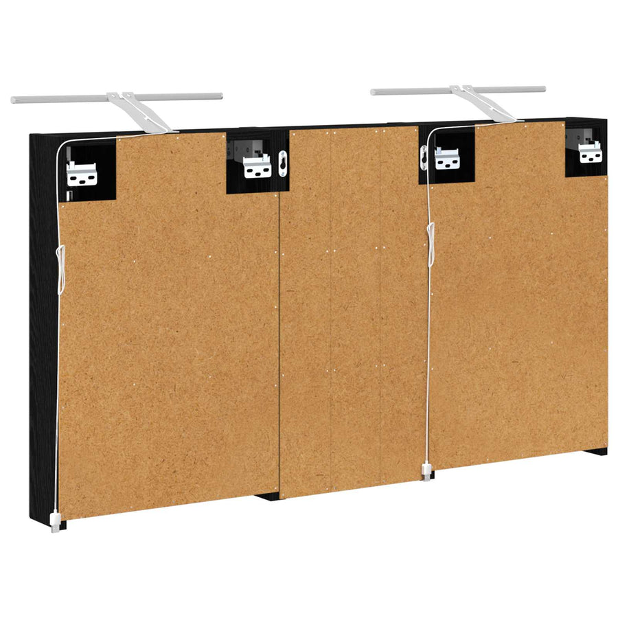 Badkamerkastenset 3 pcs 110 x 10,5 x 60,5 cm Bewerkt hout