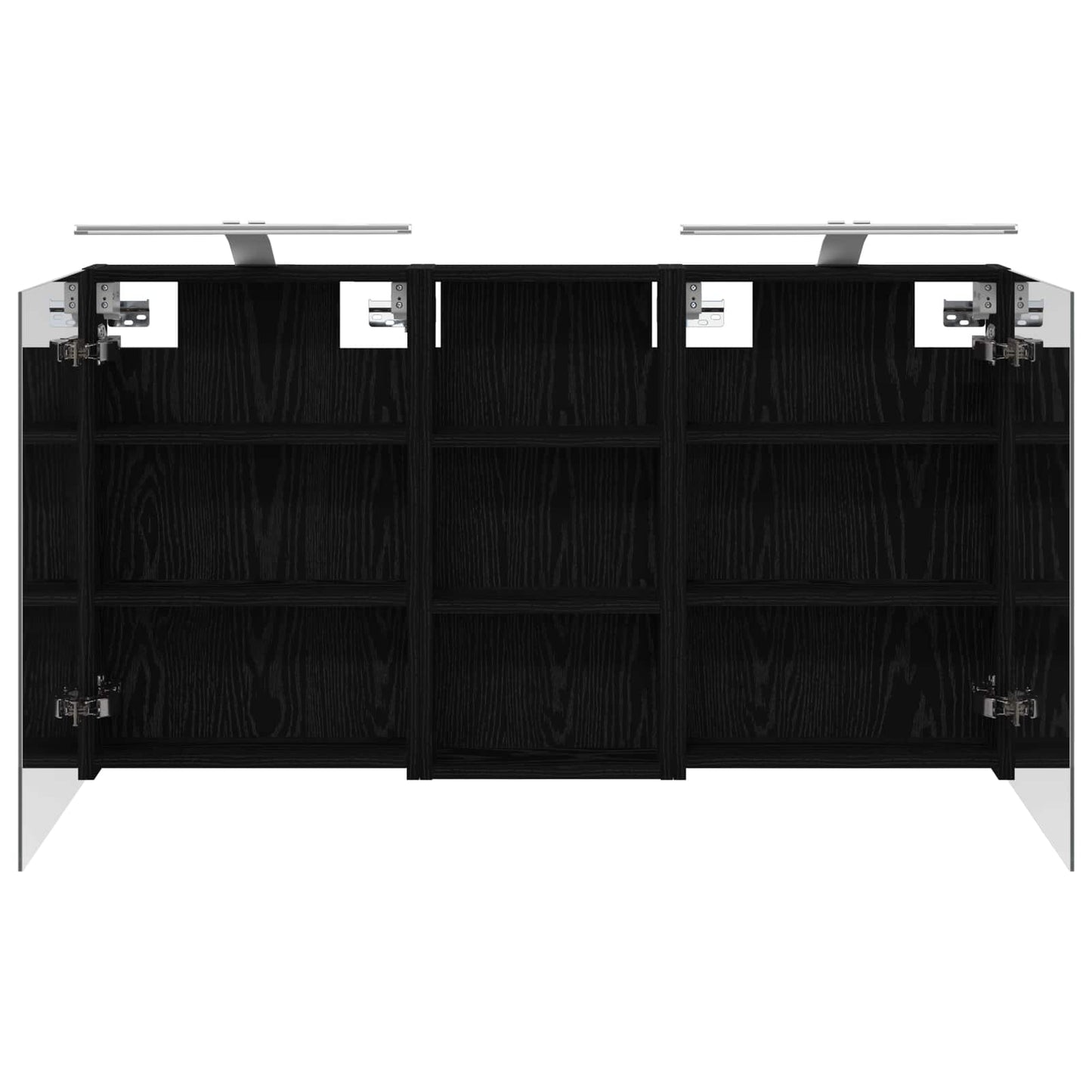 Badkamerkastenset 3 pcs 110 x 10,5 x 60,5 cm Bewerkt hout