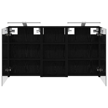 Badkamerkastenset 3 pcs 110 x 10,5 x 60,5 cm Bewerkt hout