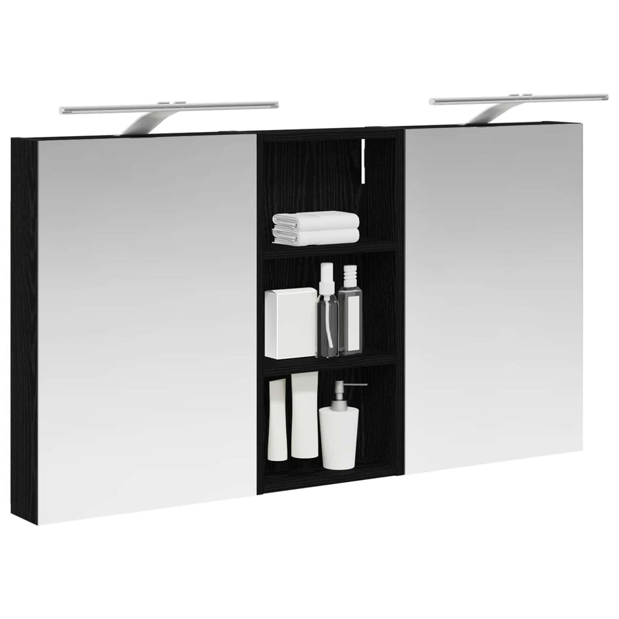 Badkamerkastenset 3 pcs 110 x 10,5 x 60,5 cm Bewerkt hout